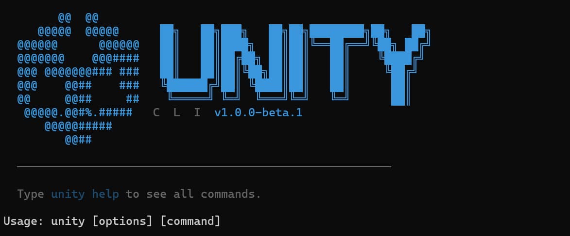 Unity CLI - 用終端機開發遊戲的時代